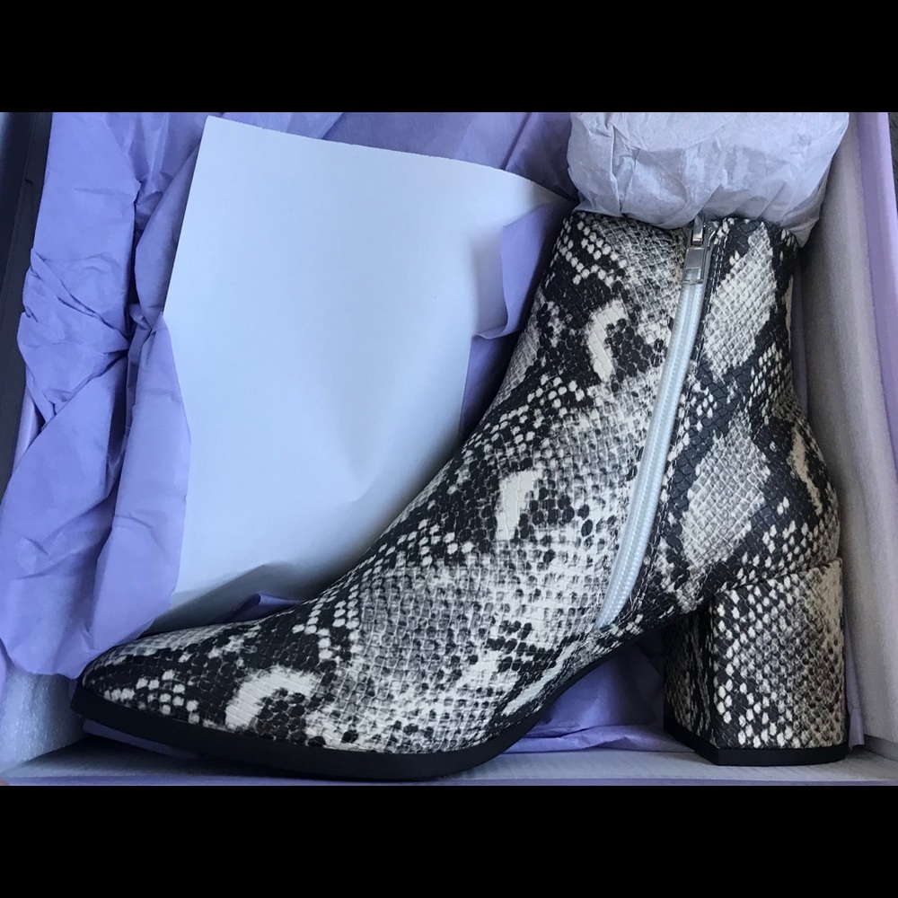 Madden girls snake skin booties
